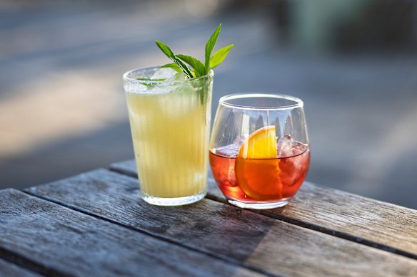 Roy’s Mojito and a Negroni Classic.
