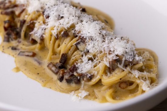 Go-to dish: Spaghetti carbonara at Fauna in Surry Hills.
