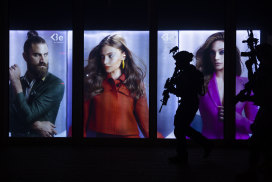 Israeli police and army forces hunt for a gunman after a shooting attack in Tel Aviv on April 7.