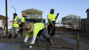 The federal government’s Homebuilder grant has spurred construction in outer parts of Sydney.