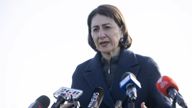 Premier Gladys Berejiklian says Victorians are not welcome at sporting events in NSW.