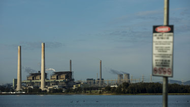 AGL Energy’s Liddell coal-fired power station (foreground), with the company’s Bayswater plant in the distance.