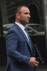 Raman Shaqiri leaves court over the Corkman matter in 2018.