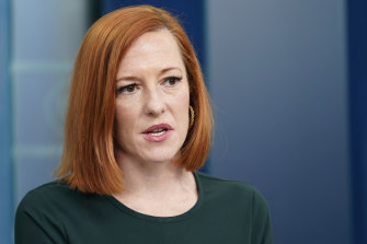 White House press secretary Jen Psaki forewarning of Russian disinformation over chemical weapons.