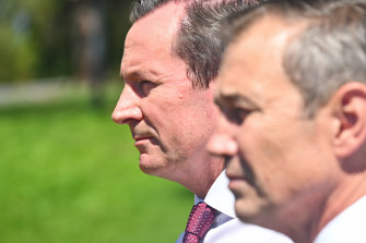 Premier Mark McGowan and Health Minister Roger Cook. 