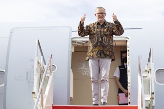 Albanese, boarding to depart, has enjoyed his time in Indonesia.
