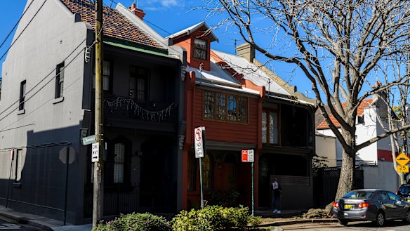 Christopher's Hardy's house, third from left, runs alongside an old right of way formerly used as a "dunny lane".