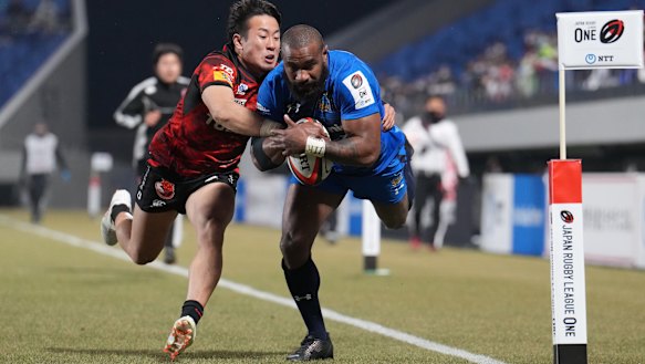 Wallabies and former Rebels winger Marika Koroibete is playing in Japan this year.