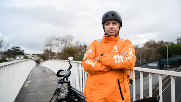 Peter Sears is one of the first workers to be directly employed by a gig economy delivery company.