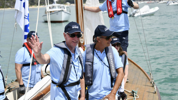 Westpac chairman Lindsay Maxsted at the Couta Boat Classic in the Victorian seaside town of Sorrento on January 3. 