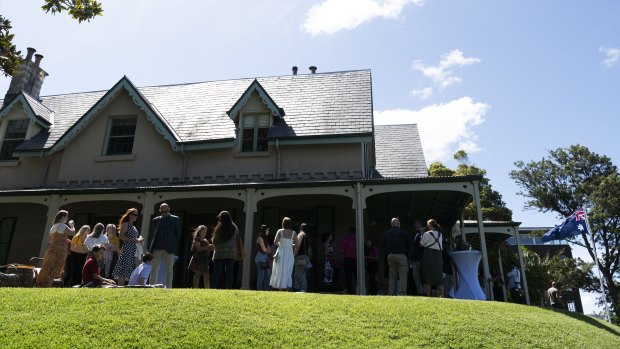 Prime Minister Scott Morrison  and Jenny Morrison host an afternoon tea at Kirribilli House for the 20th Anniversary of Kookaburra Kids.