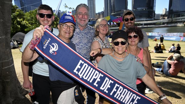 France fans who travelled to Australia especially for the FIFA Women’s World Cup made their way to the live site in Brisbane.