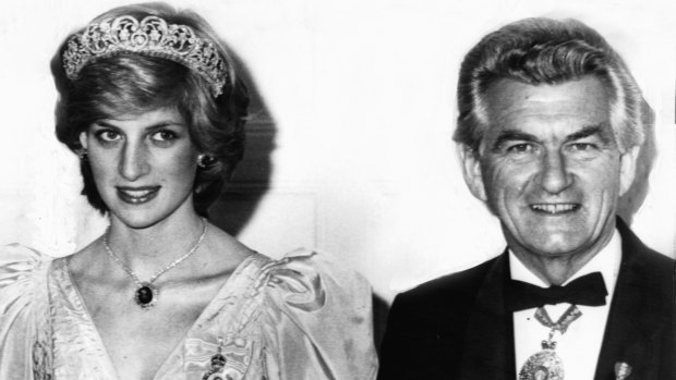 Prime Minister Bob Hawke and the Princess of Wales