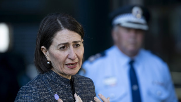 NSW Premier Gladys Berejiklian addresses the media on the latest developments of the coronavirus pandemic.