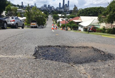 Potholes in Paddington are being fixed by Brisbane City Council crews.