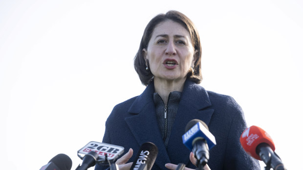 Not welcome: Ms Berejiklian said businesses can turn away customers from Melbourne's coronavirus hotspots.