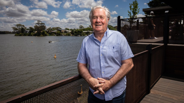 Gerry Ryan at his brewery and distillery by Lake Nagambie.