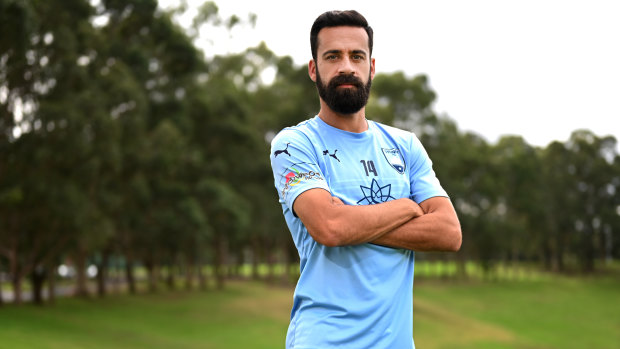 Sydney FC captain Alex Brosque on Tuesday as he announces his retirement from football.