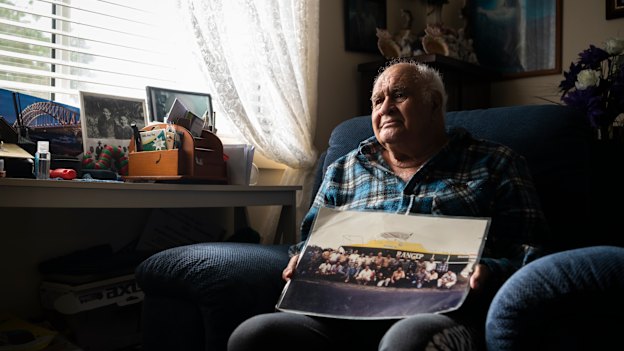 Uncle Jack Hampton at his home in Jervis Bay.