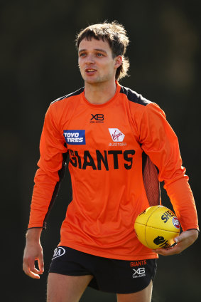 Buckley pictured in his GWS days, which he remembers with great fondness.