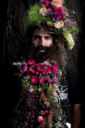Floral beards at the Ekka.