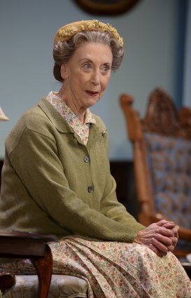 Judi Farr as Miss Marple in Agatha Christie’s A Murder Is Announced, 2014.