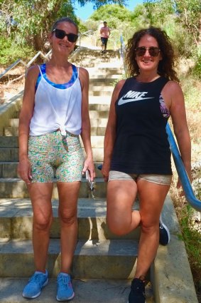 Manning Park Stairs regulars Gabby Sampson (left) and Elaine Delgado (right).