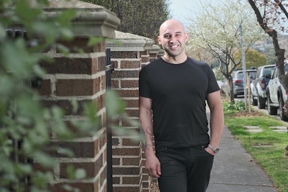 At his home in Moonee Ponds in 2020. When Delia toyed with a move to Toorak or South Yarra, he was counselled to stick to his tribe.