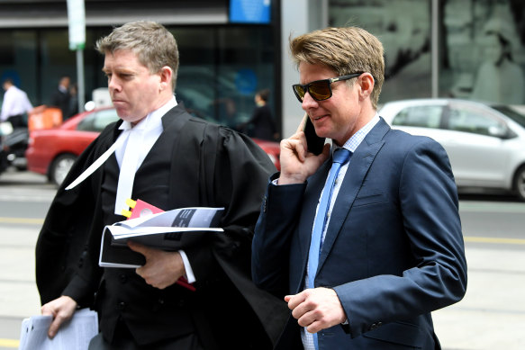 Jarrod McLean (right) arrives to the Supreme Court on Wednesday.