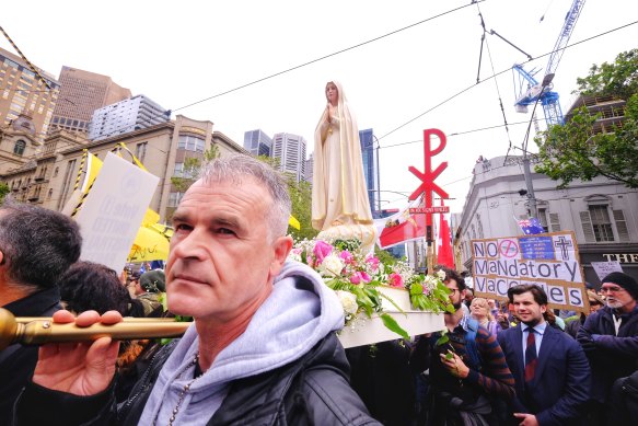 Protesters outside parliament on Saturday.