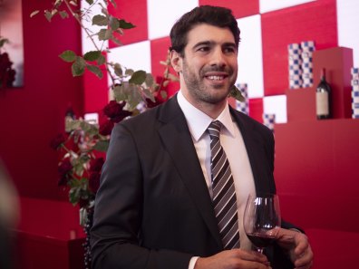 Christian Petracca at the opening of the Penfolds Birdcage marquee at Flemington before last year’s Melbourne Cup carnival.