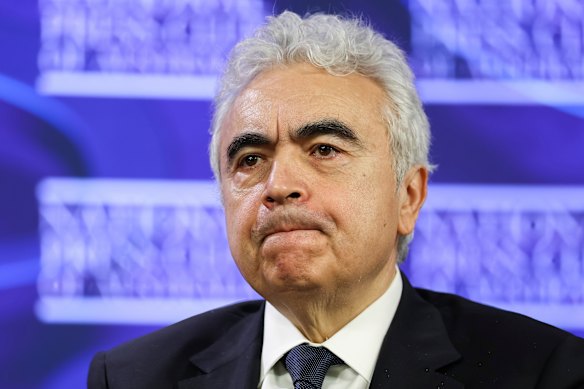 International Energy Agency head Fatih Birol addressed the National Press Club on Monday. 