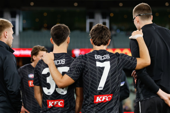 Nick (#35) and Josh (#7) Daicos.