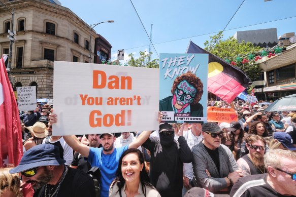 Melbourne protesters on Saturday.