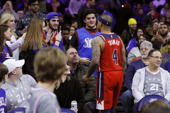 Isaiah Thomas confronted Philly fans in the stands on the weekend. The fans have since been banned for a year.