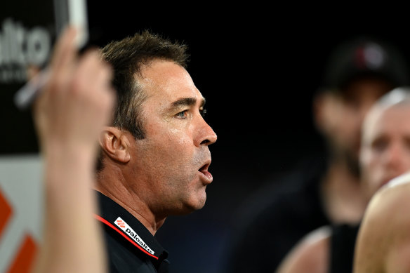 Bombers coach Brad Scott has been in the job for a little more than 660 days, but will carry the club’s monkey on his back until he leads it to a finals win. 