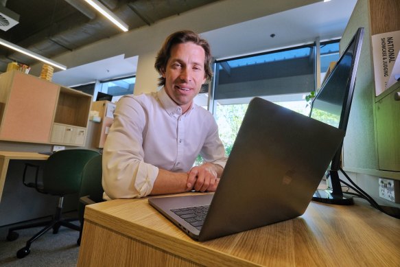 Tom Bernadou, managing director of Riley, at his new office in coworking space The Commons.