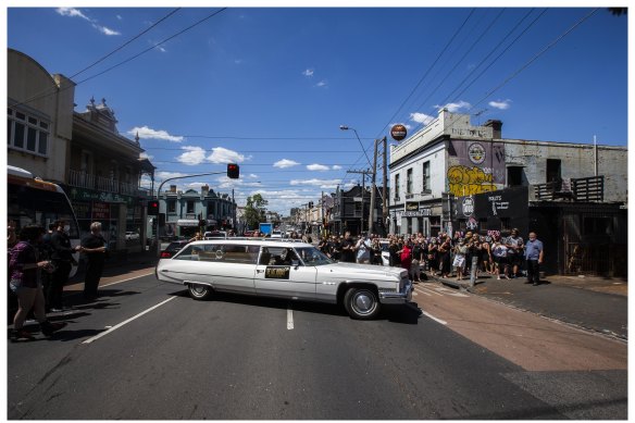 The Last Hurrah funeral company’s 1973 Cadillac hearse.