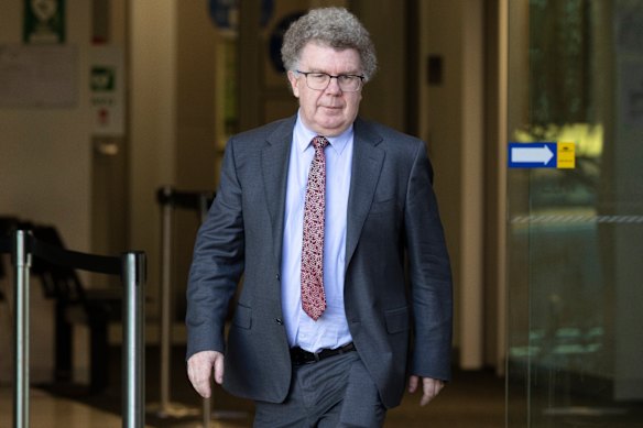 Phone tower expert Dr Matthew Sorell outside court on Monday.