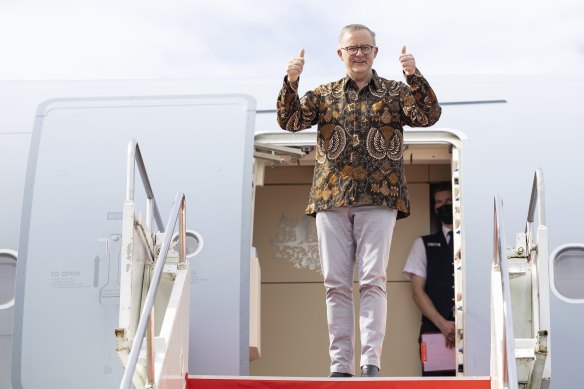 Albanese, boarding to depart, has enjoyed his time in Indonesia.
