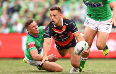 The Tigers halfback struggled to mount any pressure on the Raiders defence.