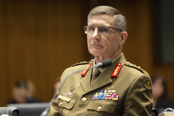 Chief of the Defence Force General Angus Campbell during Senate estimates this week.