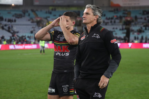 The heartbreak was shared between father and son.