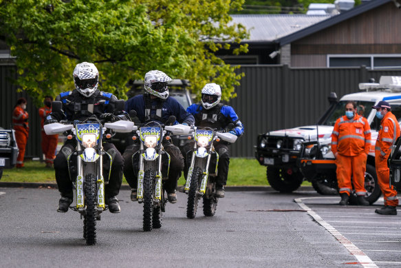 Police on motorbikes joined the search.