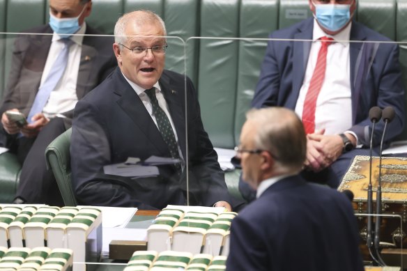 Scott Morrison and Anthony Albanese go head-to-head in Question Time.