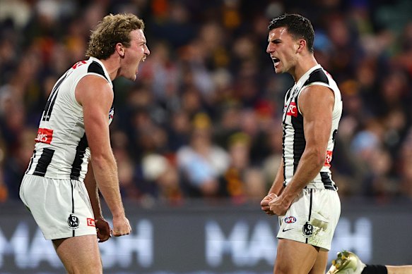 Angus Anderson and Nick Daicos both kicked stunning goals against the Crows