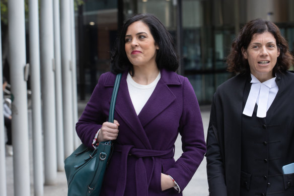 Moira Deeming outside court on Monday.