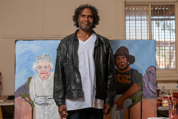 “That picture of Gina, that was just my way of seeing Australia’s richest person,” says Namatjira. “That’s straight from the heart.”