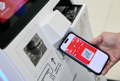 Virgin is replacing check-in kiosks like this one with a new one-stop bag drop.