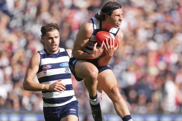 Geelong’s Jack Henry re-injured his foot in the first practice match